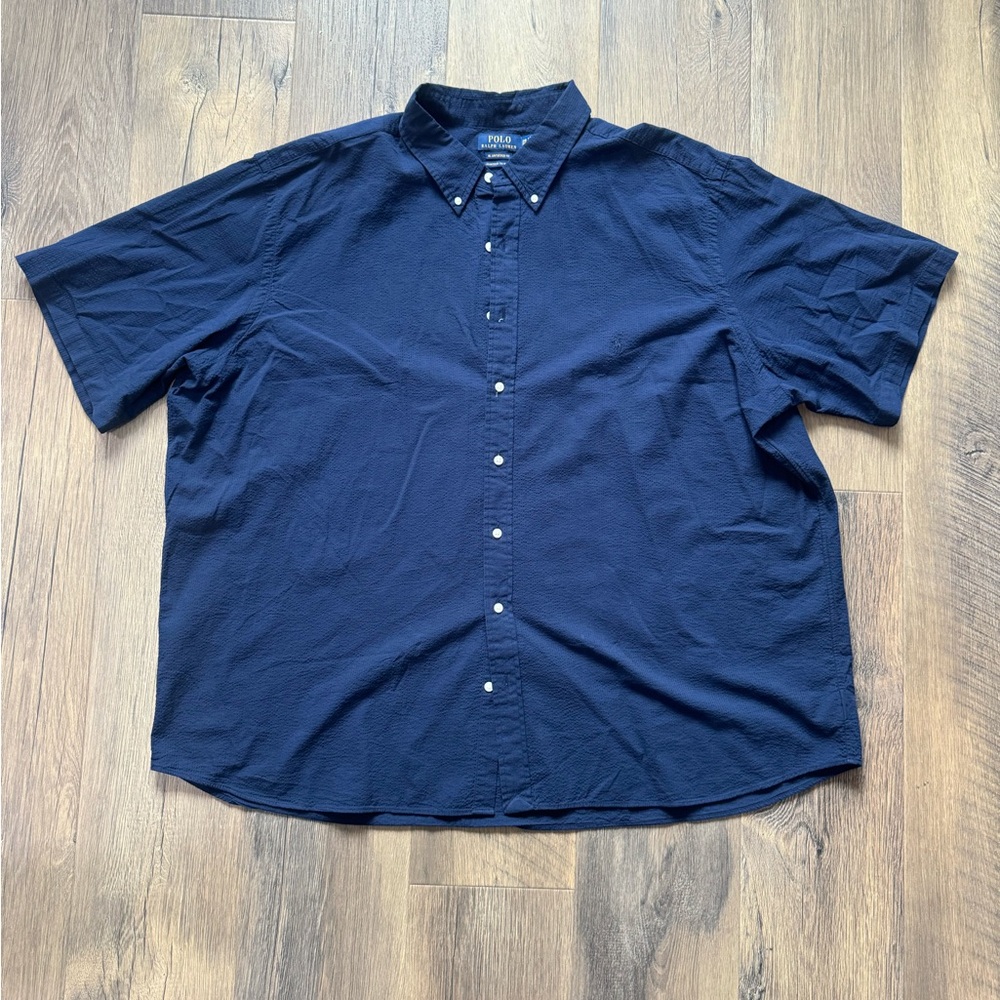 Polo Ralph Lauren Men’s Short Sleeve Blue Button Down Size 3XB NWT